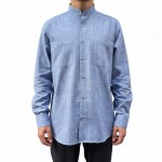 Hakim Yaka  %100 Pamuk Gömlek - Mavi